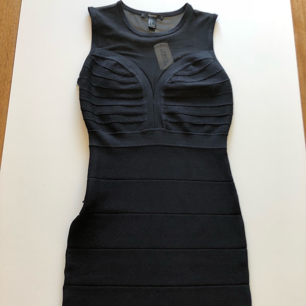 🆕 F21 Mesh Top Black Dress